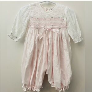 Pink and White Kids Romper